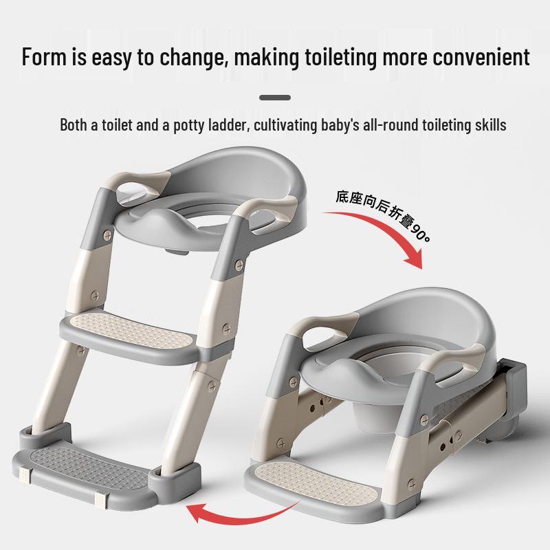 Children's Potty Ladder with Handrails and Folding Frame
