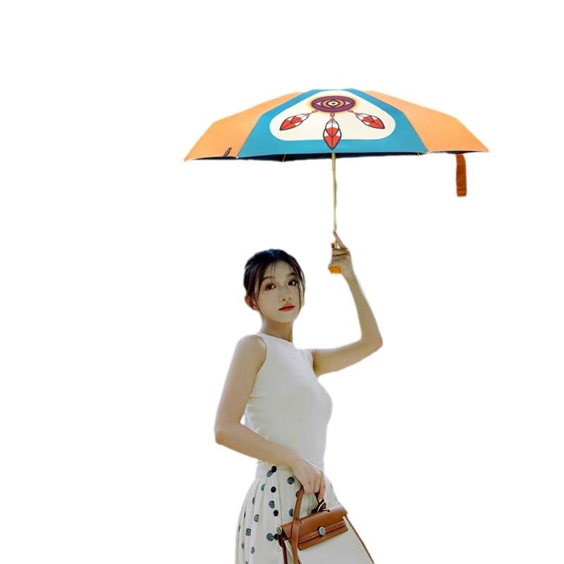 Mamoru Sunflower Ultralight Compact Sun & Rain Umbrella - Portable Sunscreen Parasol