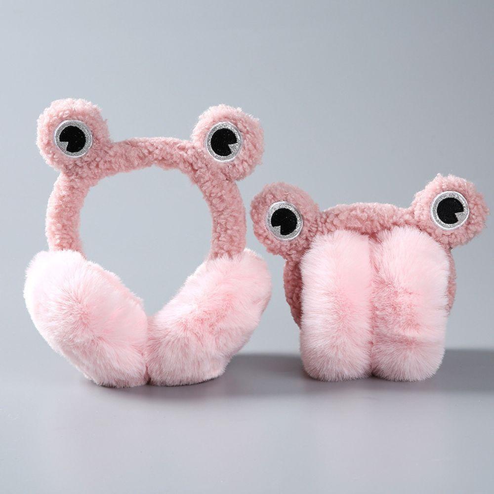 Design Solid Color Frog Bear Ear Women Ear Muff Korean Style  Ear-flap Children Ear Cover Plush
