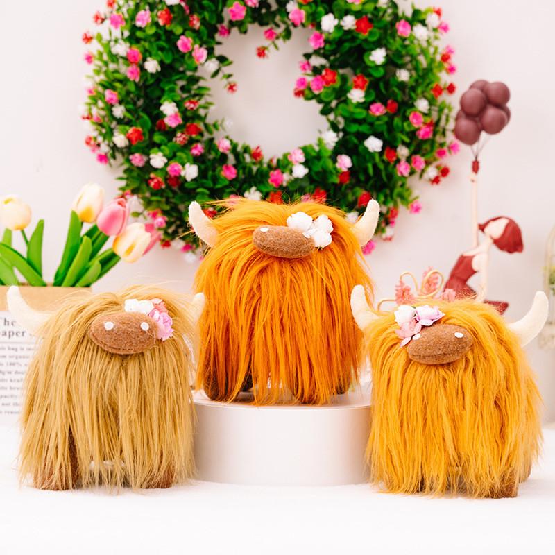 And Realistic Cute Highland Cow Plush Stuffed Animal Perfect For Gifts Childrens