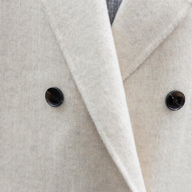 Mokana Women's Elegant Long Wool Blend Coat