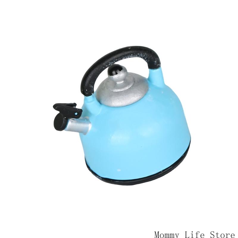 Simulation Kettle Miniature Model Figurine For Doll House Accessories With Realistic Detail For Kids Roleplay Game