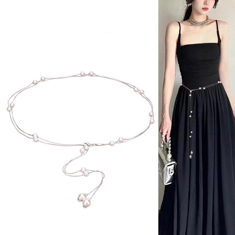 Elegant Pearl Waist Chain Belt for Women - Coco Style Summer 2026.