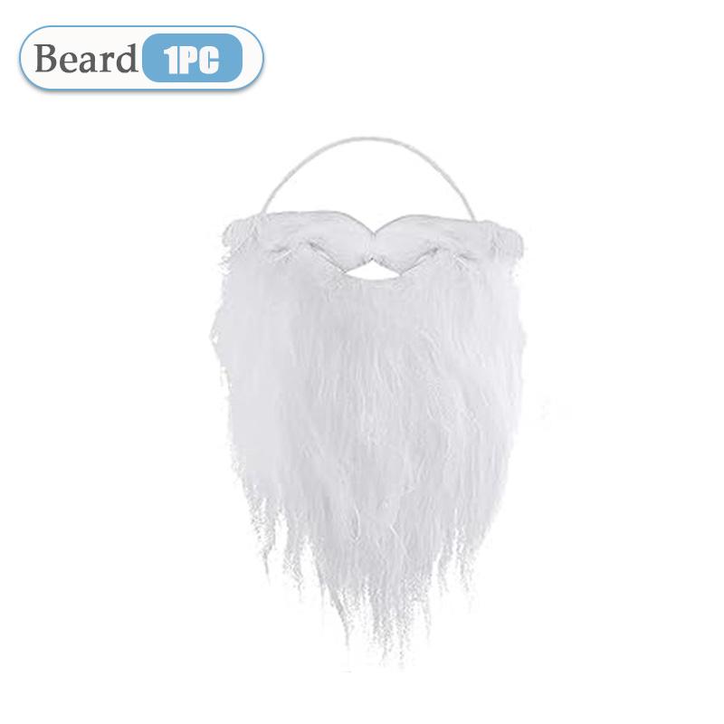

20PCS Funny Big Santa Beard Costume Fake White Beard Christmas Santa Claus Cosplay Accessories for Kids Adults Xmas Party Supply