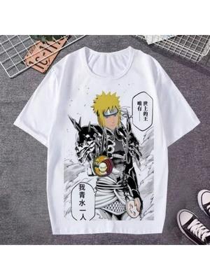Neues Naruto Uchiha Sasuke Sommer Bequem und Weich Mode Vielseitig Cartoon Kreativ Anime Lässiges T-Shirt Für Jungen und Frauen2