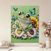 5D Little Frog Pearl Wall Art Kit 30x40cm Frameless DIY Pearl Diamond Painting Floral Gem Art for Living Room/Bedroom Home Wall Decor