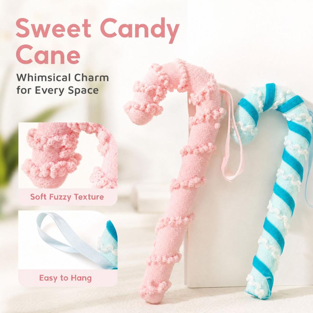 Large Candy Cane Christmas Ornament, Hanging Decoration for Christmas Tree and Home