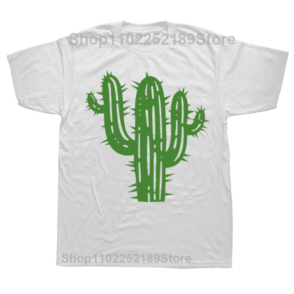 Funny Cactus Heartbeat Graphic Tshirt Men Women's Fashion Casual Oversized Plant Garden T-shirts Men's 100% Cotton T Shirt