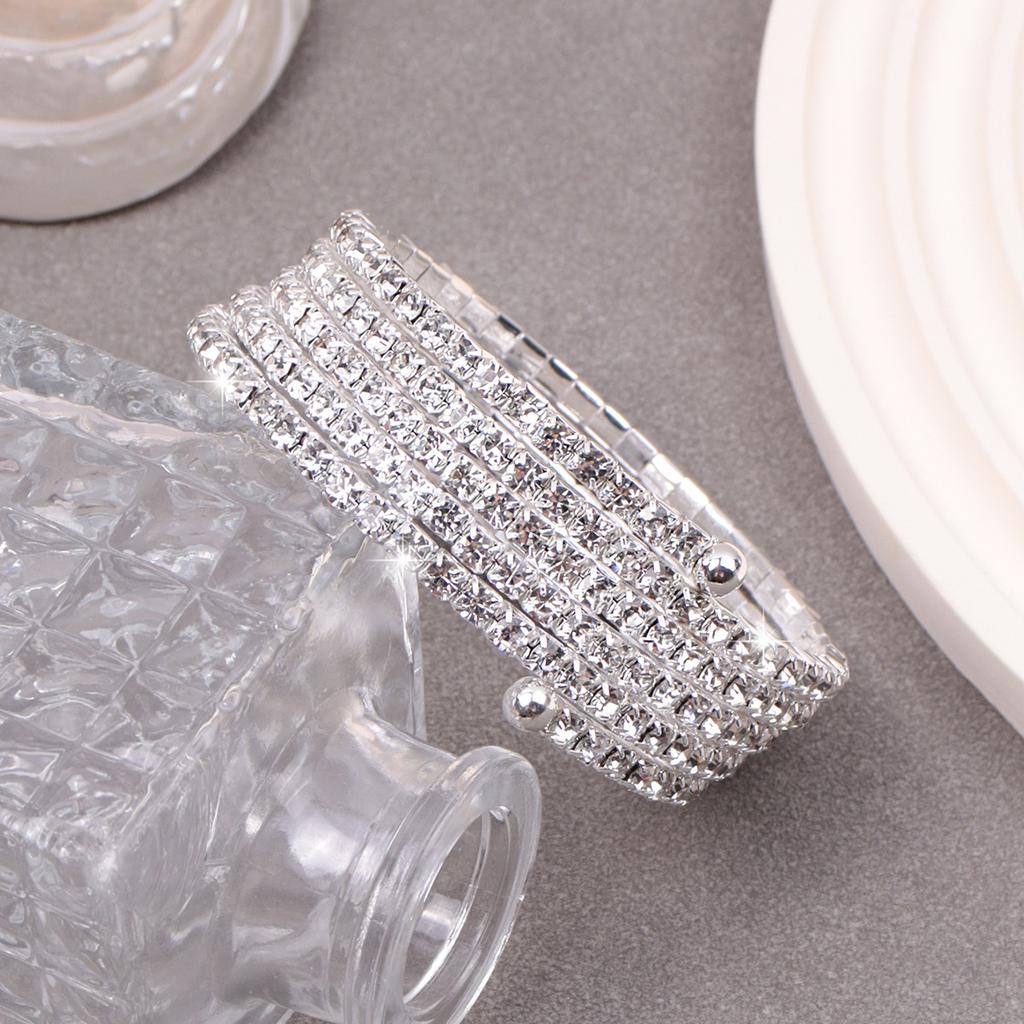 New Five Row Bracelet Jewelry Fashion Bridal Bracelet Elastic Bracelet Bracelet
