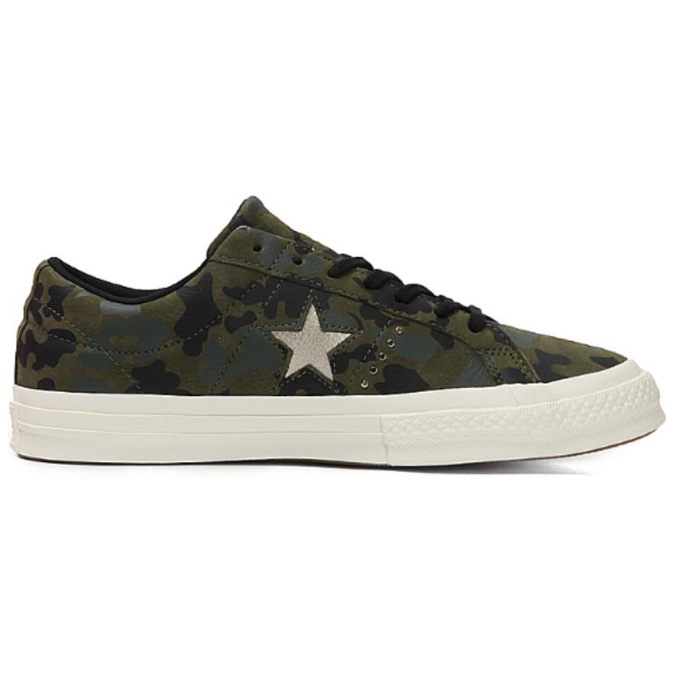 Converse One Star Series Comfortable Casual Low Top Canvas Shoes Unisex Sneakers Army-Green 159703C