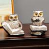 Cartoon Owl Figurine Garden Decoration Outdoor Resin Handicraft Home Living Room Desktop Decoration