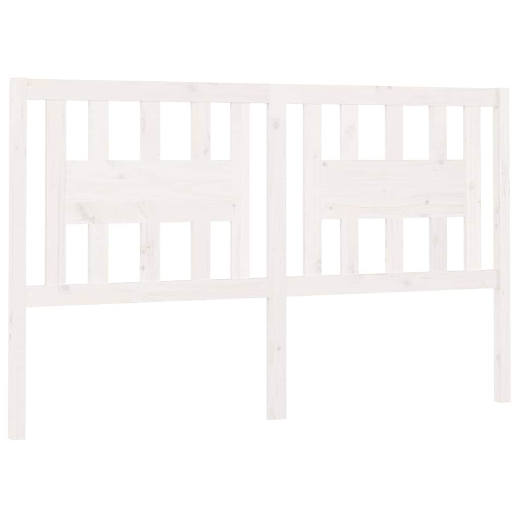 Vidaxl Bed Headboard, White, 146X4X100 Cm, Solid Pine Wood