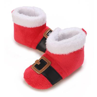Fashion Christmas Style Winter New Velvet Warm Girl Boy Baby Boots