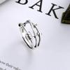 Fidget Anxiety Ring 925 Sterling Silver Bead Ring Stress Relieving Fidget Peace Rings for Anxiety Transfer Bead Open