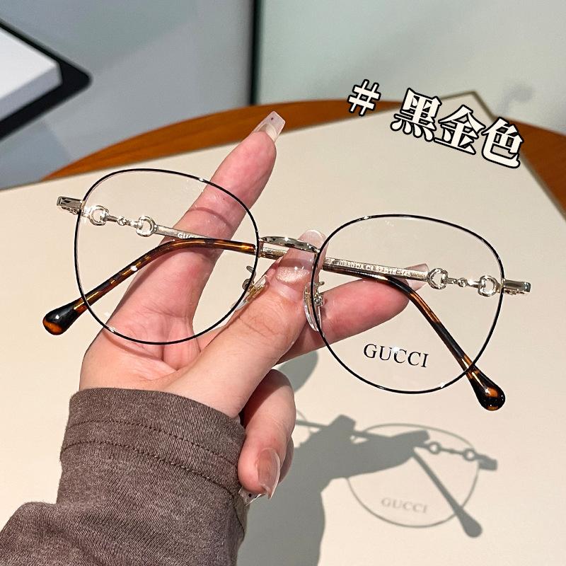 

Gg Home близорукость женские очки полностью металлические G0880 ультралегкая оправа очков, подковообразная пряжка ретро простой циферблат single frame original lens (excluding mirror box)