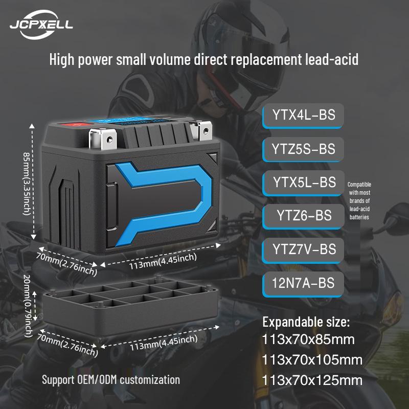 12V Sodium-ion Motorcycle Starter Battery for YTX4L-BS Replacement - Long Life, Maintenance-Free
