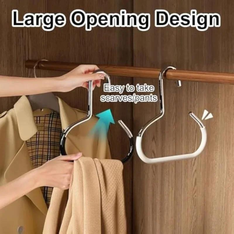 Tie Hanger Multifunction Hooks Circle Ring Hat Hanger Non-marking Non-slip Hat Storage Hook Scarf Towel Tie Hanging Rack