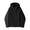 Mens Hooded Windproof Utility Jacket Casual Outdoor Wear Loose Fit Water Repellent Workwear Style