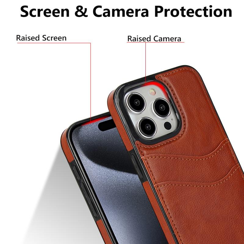 PU Leather Wallet with Card Holder Phone Case for IPhone 13 12 Mini 16 15 14 11 Pro XS Max XR X 8 7 Plus Protective Back Cover