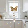 Rotating Butterfly Wind Chimes Colorful Light Collection Pendant Crafts Bee Wind Chimes  Backyard