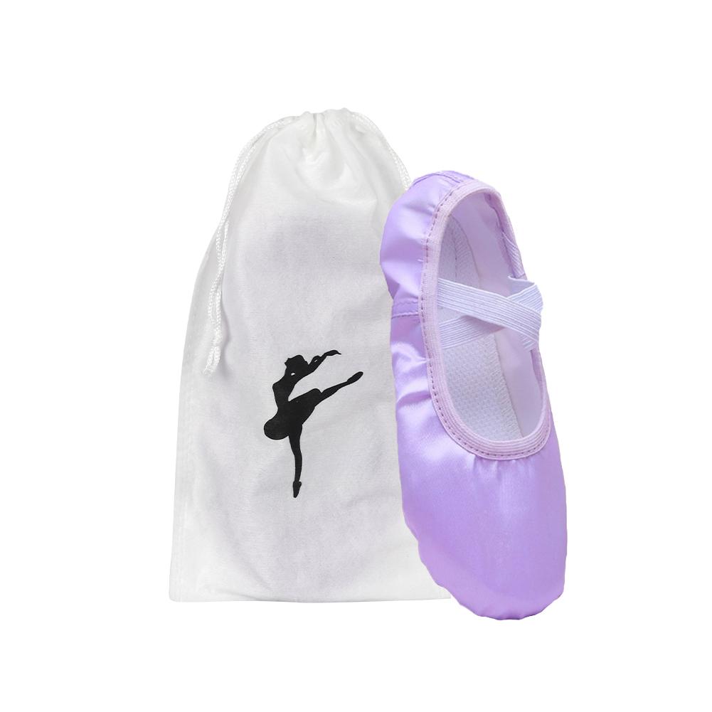 Girls Embroidered Crown Ballet Shoes with Bag Kids Dance Slippers Professional Soft Sole Girls Ballet Yoga Gym Dance Shoes