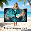 Space Cosmic Theme Soft Beach Towel Personalized Custom Name Text Towel Portable for Beach Pool Travel