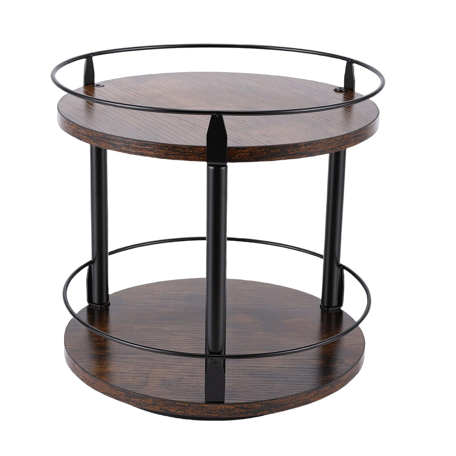 

Turntable Seasoning Organizer Space Saving Wood 360 degrees Rotating Seasoning Rack for Kitchen Countertop Cabinet 2