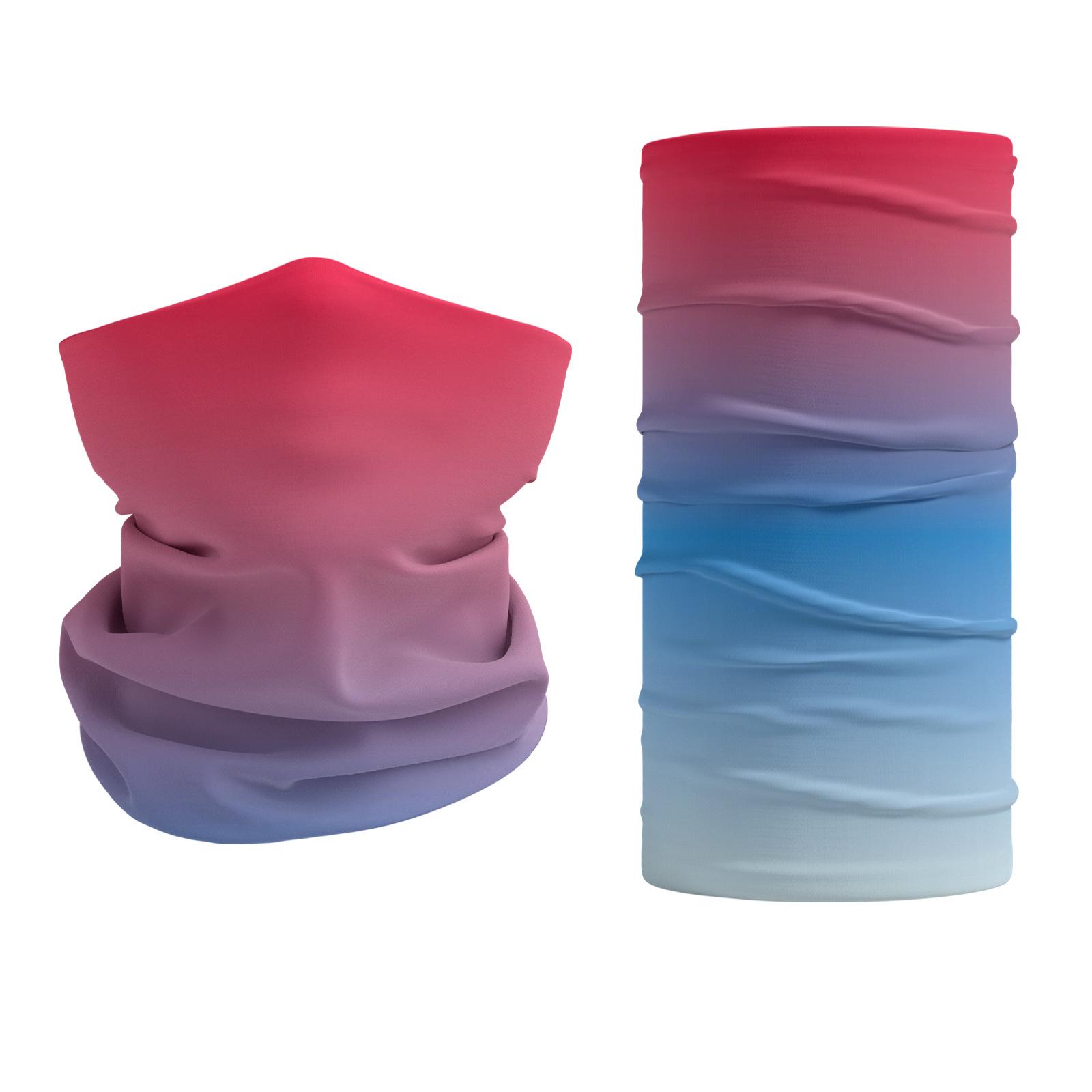 

New Design Gradient Color Turban For Woman Man UV Protection Bandana Sports Mask Balaclava Cycling Scarf Neck Gaiter