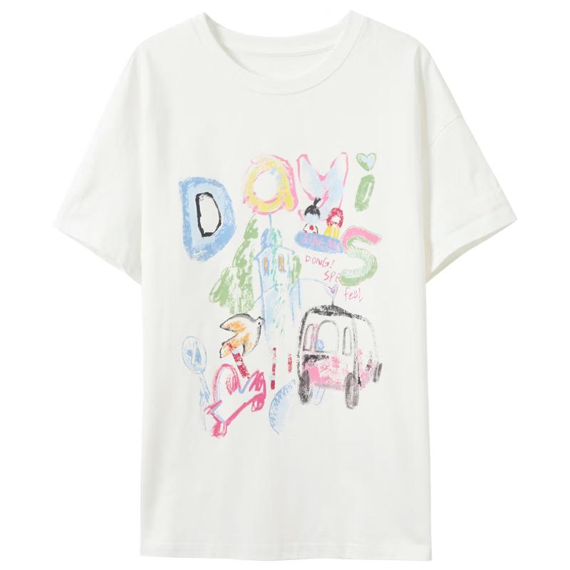 

Women s Graffiti Print Loose Summer T-shirt XL