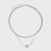 2024 Trendy Double-Layered Pearl Necklace for Women – High-End Silver Clavicle Accessory