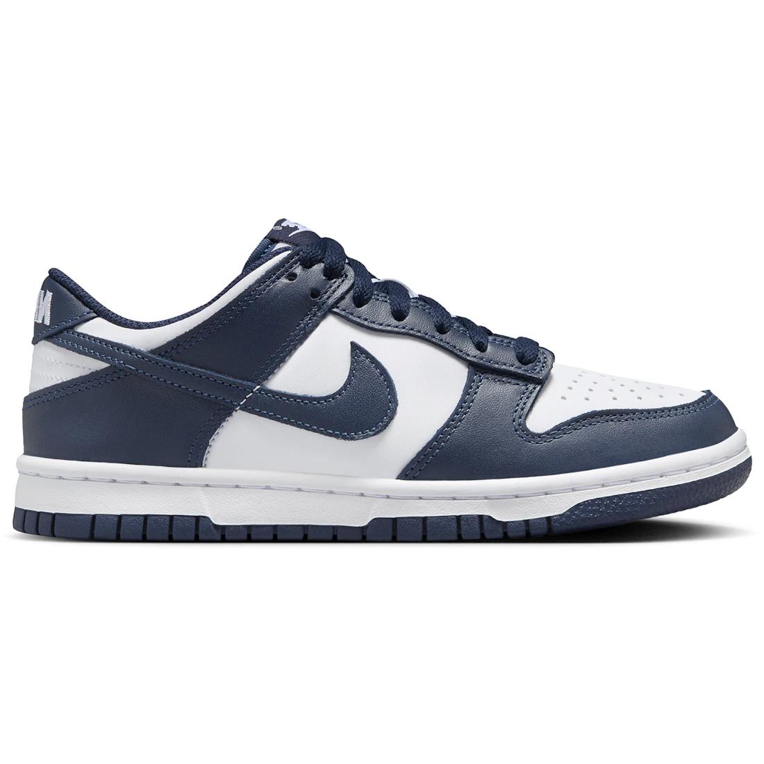 

Кроссовки Nike Dunk Low Белый Полуночный Синий (GS)(FB9109-116) 36