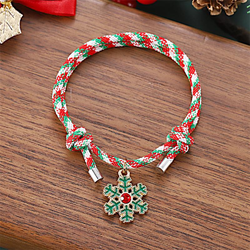 Colorful Christmas Cartoon Pendant Bracelet - Creative Holiday Jewelry
