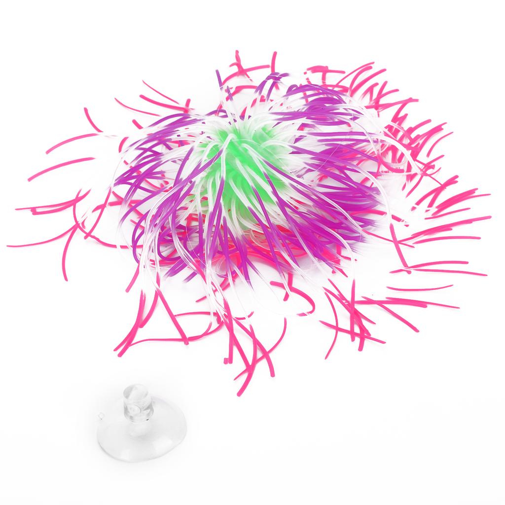 Aquarium Decoration Soft Silicone Artificial Coral Plant Fish Tank Ornament AccessoryPink