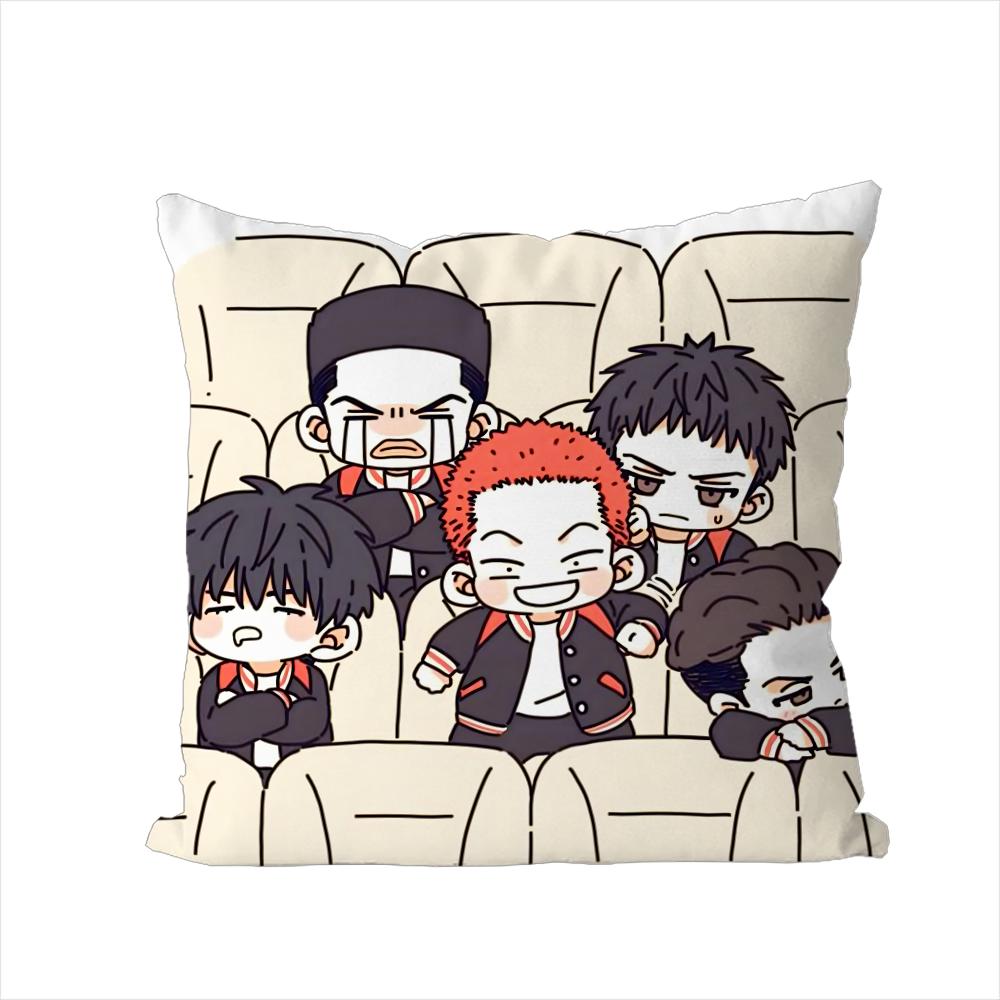 Anime SSlam Dunks Pillow Case For Car Sofa Decorative Home Doublesided Print Plush Square Throw Pillow Cushion Cover