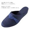Kirsch Blute Grosgrain Slippers with 5cm Heel and Drawstring Navy Mini Women's Bag, Blue, Ribbon, MOR-SPB-15-L