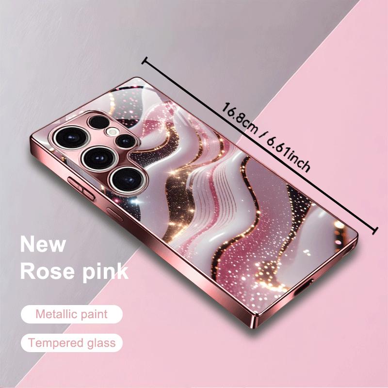 Textur Neu Exquisit Luxus High-End Handyhülle Glas Handyhülle für Samsung Galaxy S26 S25 S24 S23 S22 S21 FE Ultra Plus
