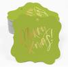 Inkdotpot Pack Of 100 Real Gold Foil Bracket Shape Paper Tags Merry X-Mas Christmas Favor Hang