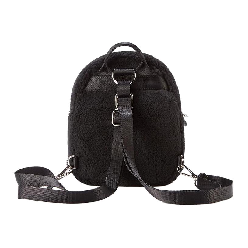 FILA Fashion Casual Lamb Fleece Backpack Regular Kids backpack Black K18B143122FNV