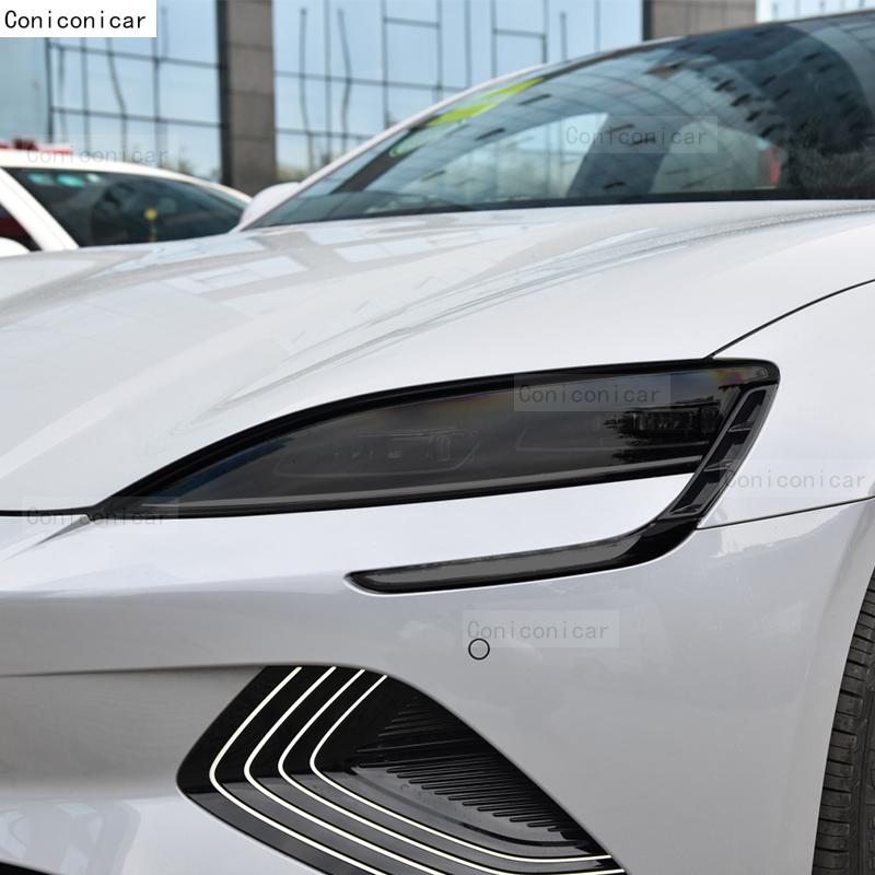 Für BYD SEAL EV 2023 2024 Auto Scheinwerfer Schwarze TPU Schutzabdeckfolie Frontlicht Farbwechsel Aufkleber Zubehör