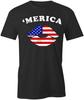 MERICA USA FLAG LIPS TShirt Tee Short-Sleeved Cotton CLOTHING AMERICAN S1BSA28