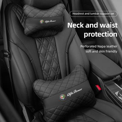 Bilhodestøtte Korsryggpute Nakkepute Tilbehør For Giulia Stelvio Giulietta 156 159 147 Mito Tonale Brera D