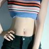 Fashion Trendy Belly Button Rings S925 Sterling Silver Platinum Plated Heart Shape CZ Navel Piercing Sexy Wedding Gift Body
