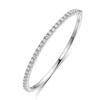 KNOBSPIN Moissanit Armreifen für Damen Alle 2,5 mm D VVS1 Labor Diamant Armbänder 925 Silber Armband Hochzeits Geburtstagsgeschenk