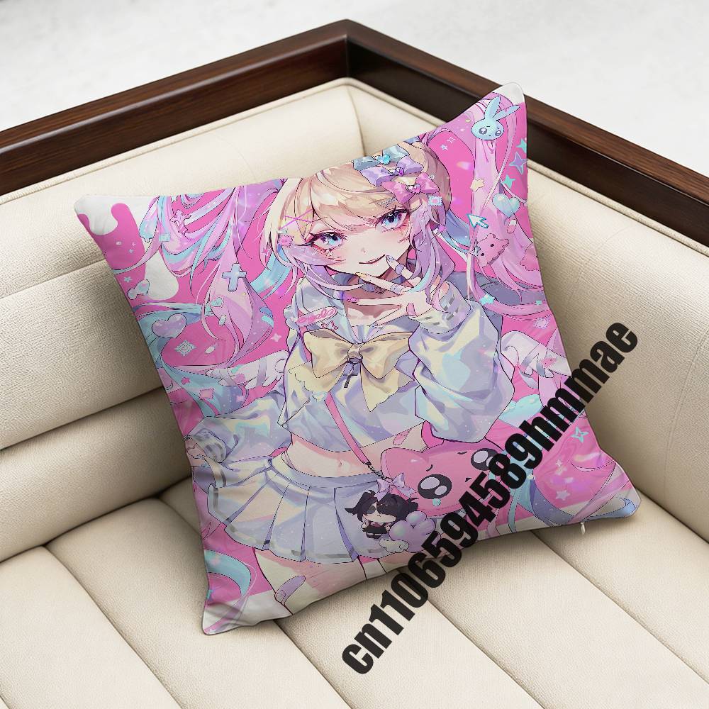 needy streamer overload KAngel Amechan Throw Pillow Case Sham For 30x30cm 45x45cm 50x50cm Square Office Cushion Cover