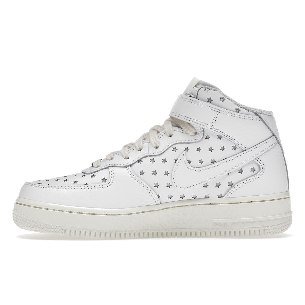 Nike Air Force 1 Mid Cut Out Stars Women Sneakers White Summit-White Coconut-Milk DV3451-100