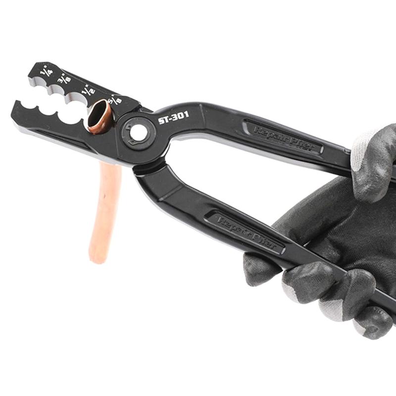 A96I-ST301 Copper Tube Repair Pliers Versatile Round Plier Tool Compound Rounder And Flat Folding Tube Fix Leaks Quickly