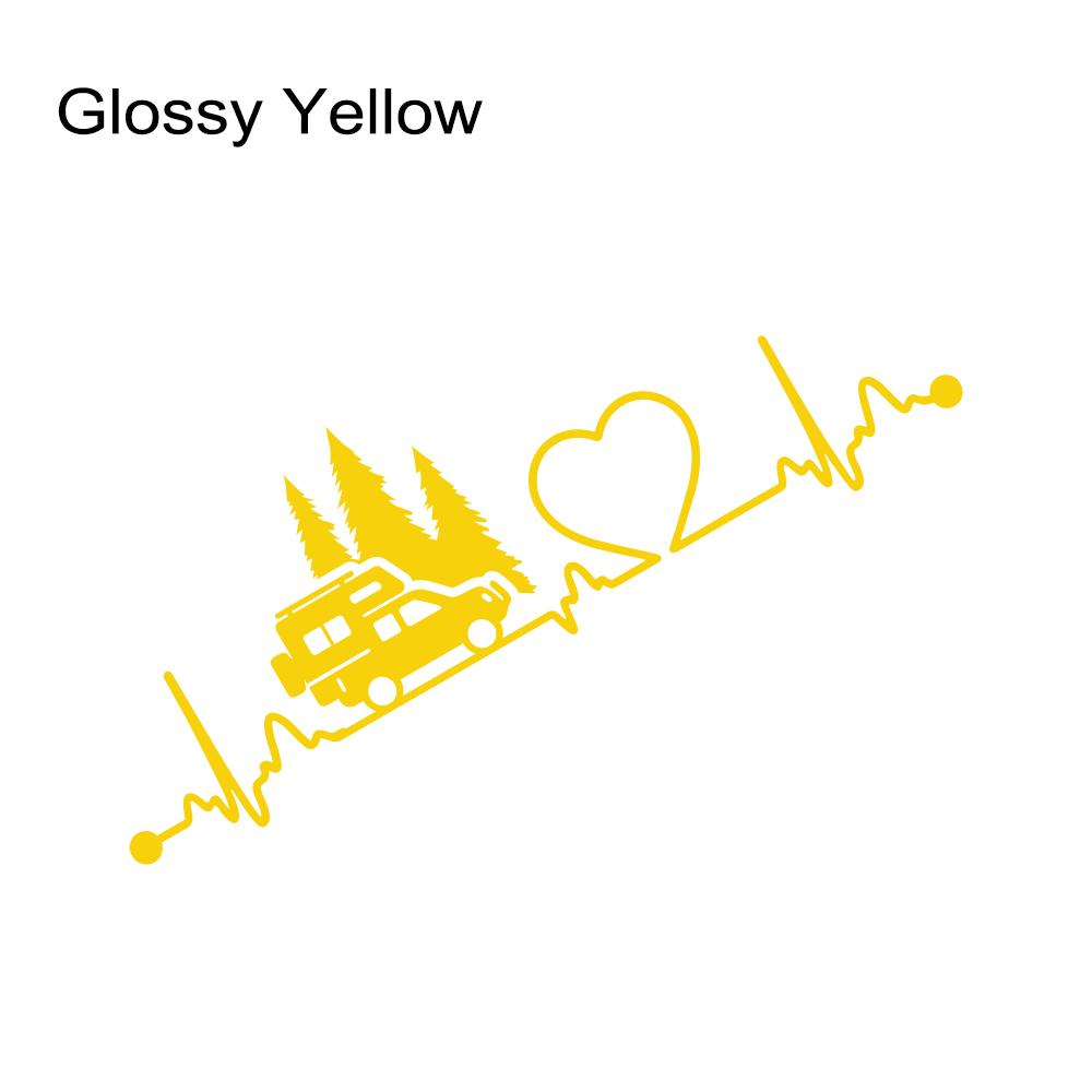 Car Window Side Sticker Fit Pickup Truck Camper Graphics Heartbeat Trees Decor Decal Vinyl Film Cover Auto Tuning Accessories