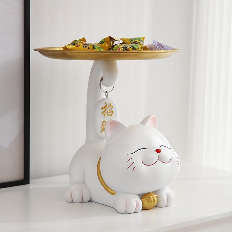 Cat-Shaped Candy Dish: Reception, Snack, and Fruit Tray for Living Rooms