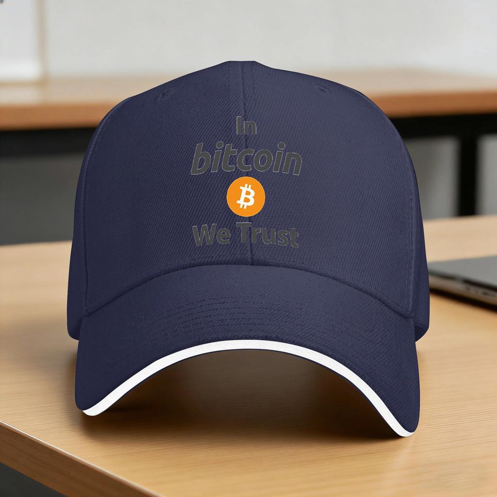 In Bitcoin We Trust For Bitcoin Fans Sun Baseball Cap Spring Unisex Men Custom DIY Hip Hop Hats High Quality Baseball Caps