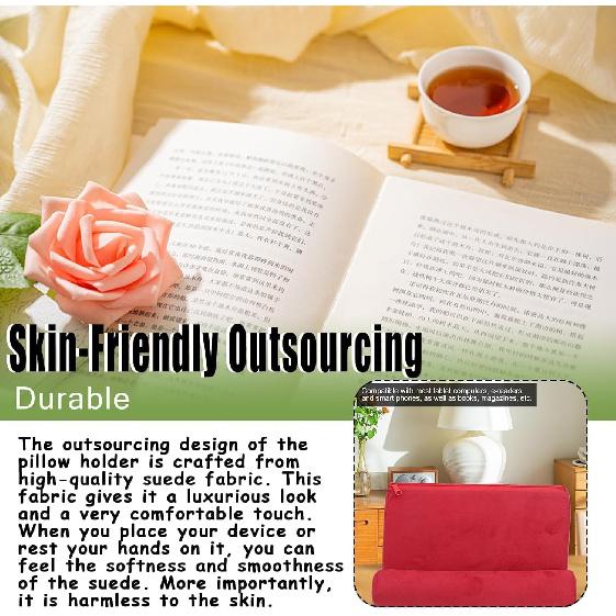 Pillow Tablet Stand Holder Mobile Phone Support Ipad Pillow Stand Lap Samhousing Bed Rest Cushion Tablet Reading Holder for Book Kindle Tab iPad